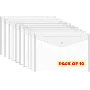 A4 Document File Clear Bag with Nametag Stickers