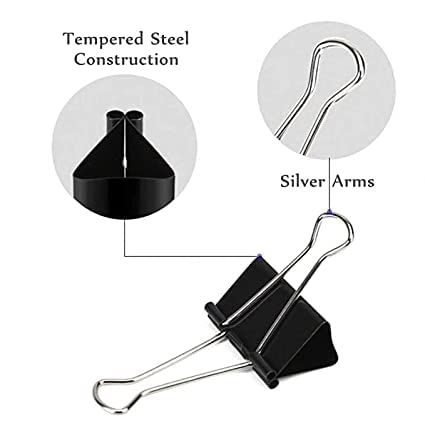 Binder Clips 25mm Black Set of 3 Dozen - Image 3