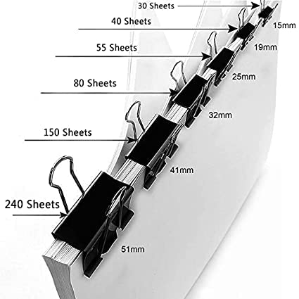 Binder Clips 25mm Black Set of 3 Dozen - Image 5
