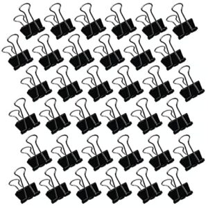 Binder Clips 25mm Black Set of 3 Dozen