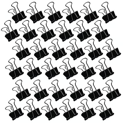 Binder Clips 25mm Black Set of 3 Dozen
