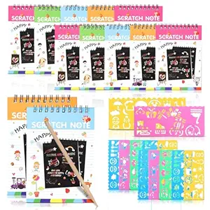 Scratch Book with Stencil Scale for Kids