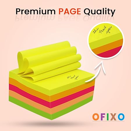 OFIXO Colorful 400 Sheets Memo Pad Note N Times Post Note Paper - Image 2