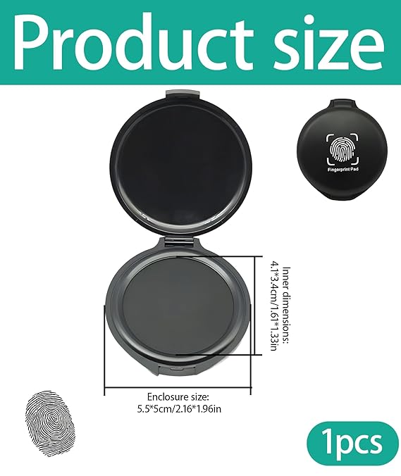 Black Stamp Pad, Black Thumbprint Ink Pad - Image 6