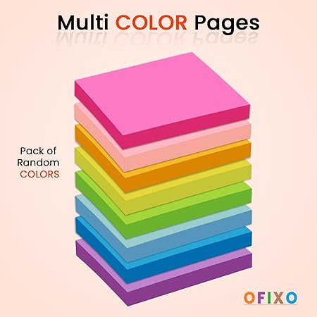 OFIXO Colorful 400 Sheets Memo Pad Note N Times Post Note Paper - Image 3