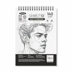 Anupam Sketch-O Sketchbook A5 | 50 Sheet 100 Pages | 140GSM
