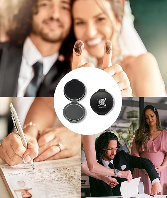 Black Stamp Pad, Black Thumbprint Ink Pad - Image 5