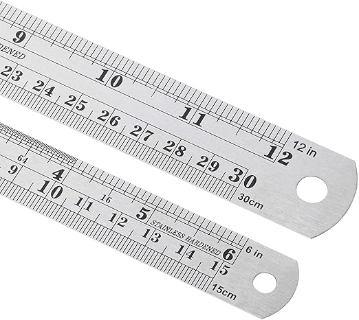 Stainless Steel Ruler Pack of 2 - Image 4