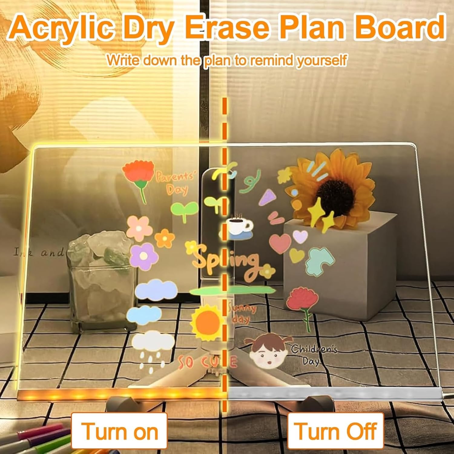 LED Light Board 30 x 20cm, Reusable Acrylic Board - Image 2