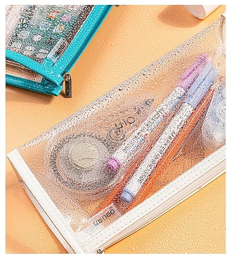 Stationary Transparent Pouch with Zipper Closing for Girls & Boys - Image 2