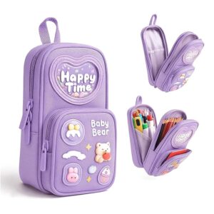 Premium Pencil Case for Girls Large Capacity 6 Layer 3 Compartment Pencil Pouch