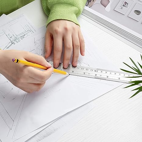 Stainless Steel Ruler Pack of 2 - Image 3